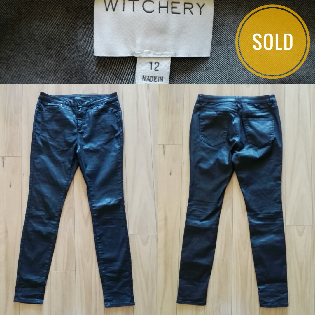 witchery coated jeans