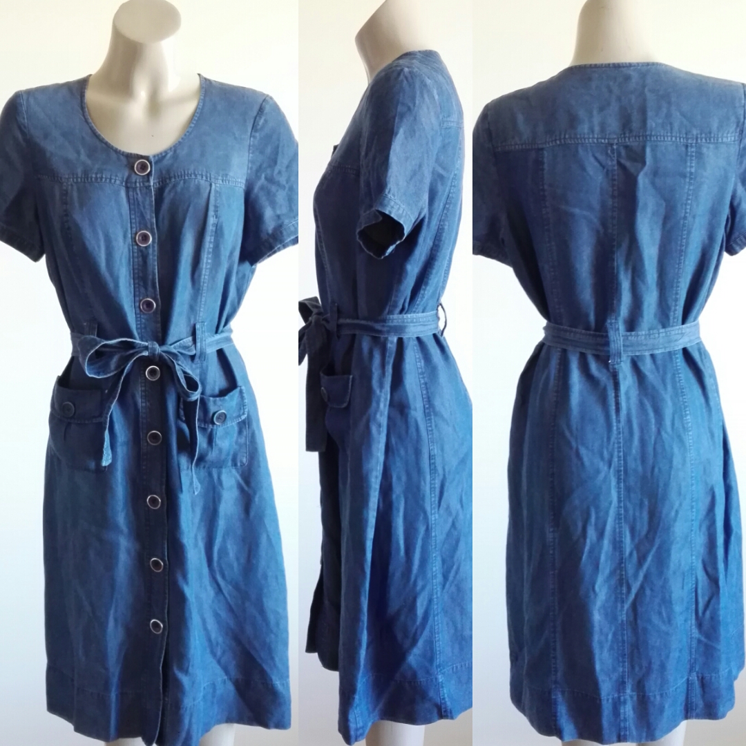 REGATTA Blue-Wash Denim Dress - SIZE 10 